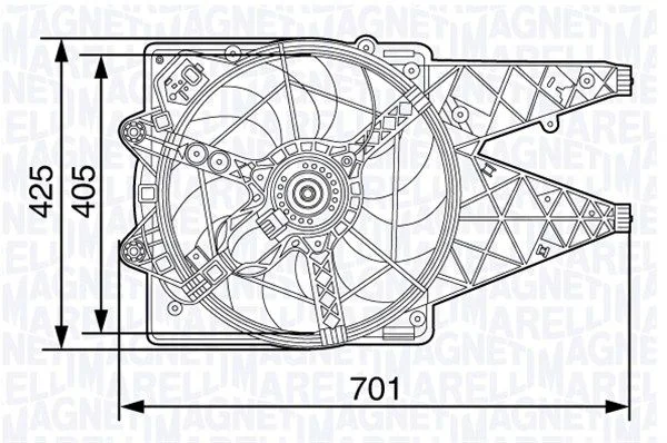 Ventilátor, chladenie motora MAGNETI MARELLI 069422472010