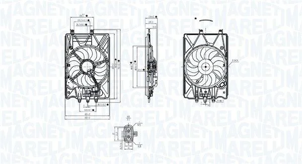 Ventilátor, chladenie motora MAGNETI MARELLI 069422781010