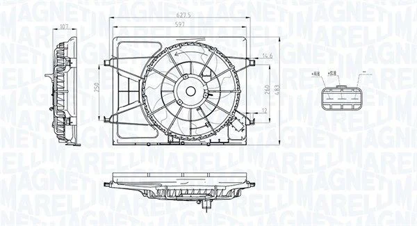Ventilátor, chladenie motora MAGNETI MARELLI 069422796010