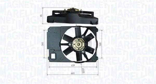 Ventilátor, chladenie motora MAGNETI MARELLI 069422800010