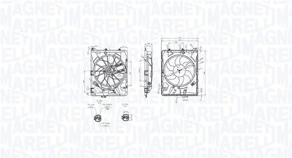 Ventilátor, chladenie motora MAGNETI MARELLI 069422849010
