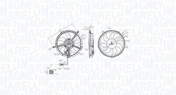Ventilátor, chladenie motora MAGNETI MARELLI 069422850010