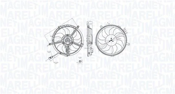 Fan, engine cooling MAGNETI MARELLI 069422851010