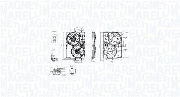 Ventilátor, chladenie motora MAGNETI MARELLI 069422853010