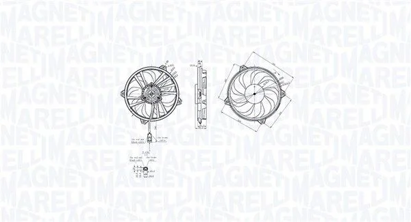 Ventilátor, chladenie motora MAGNETI MARELLI 069422855010