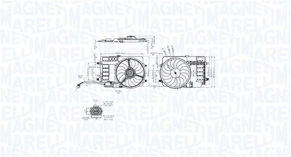 Fan, engine cooling MAGNETI MARELLI 069422859010