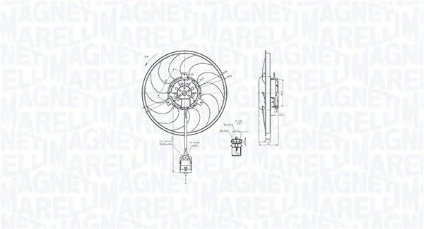 Ventilátor, chladenie motora MAGNETI MARELLI 069422860010