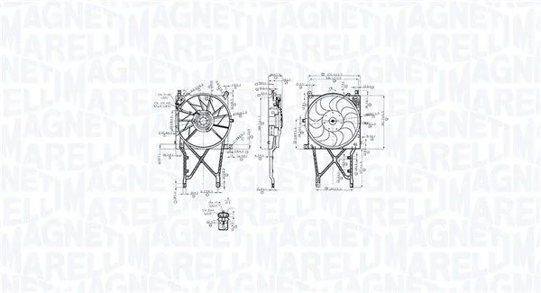 Ventilátor, chladenie motora MAGNETI MARELLI 069422863010