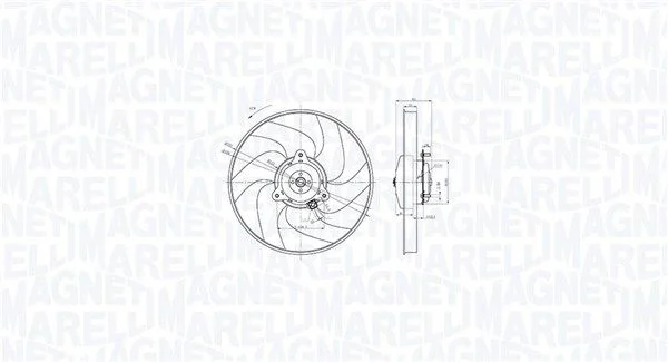 Ventilátor, chladenie motora MAGNETI MARELLI 069422866010