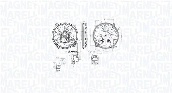 Ventilátor, chladenie motora MAGNETI MARELLI 069422870010