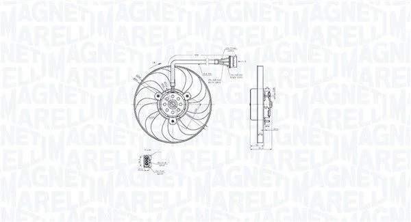 Ventilátor, chladenie motora MAGNETI MARELLI 069422876010