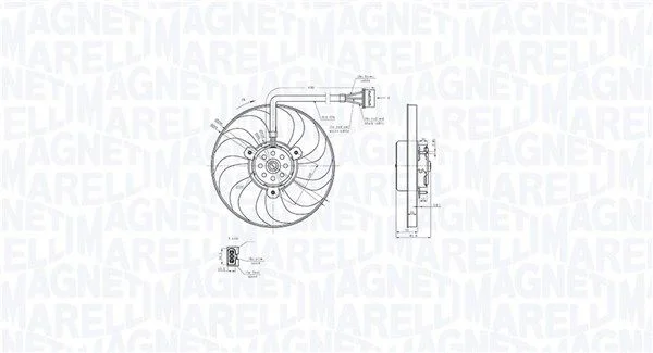 Ventilátor, chladenie motora MAGNETI MARELLI 069422883010