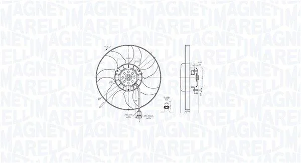 Ventilátor, chladenie motora MAGNETI MARELLI 069422887010