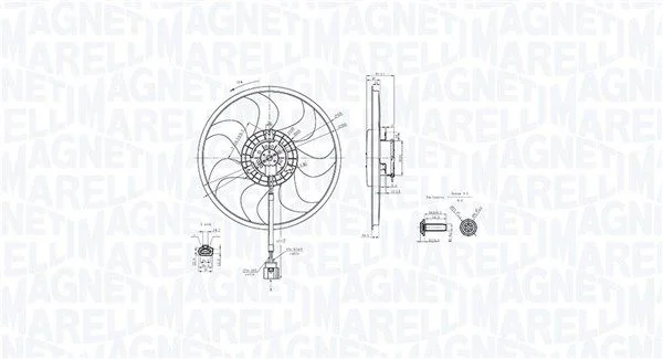 Ventilátor, chladenie motora MAGNETI MARELLI 069422889010
