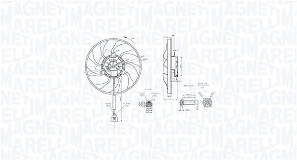 Ventilátor, chladenie motora MAGNETI MARELLI 069422890010