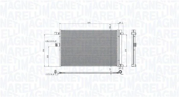 Condenser, air conditioning MAGNETI MARELLI 350203104900