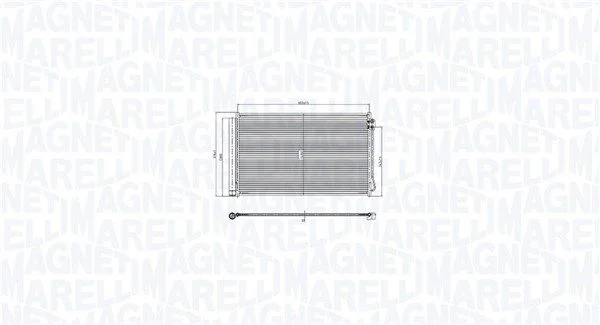 Kondenzátor, klimatizácia MAGNETI MARELLI 350203105400