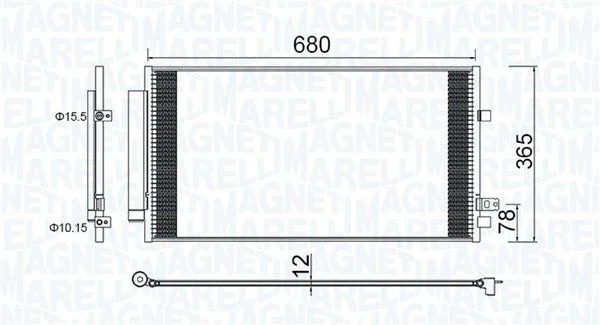 Kondenzátor, klimatizácia MAGNETI MARELLI 350203173000