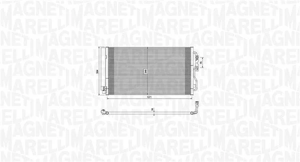 Kondenzátor, klimatizácia MAGNETI MARELLI 350203751000