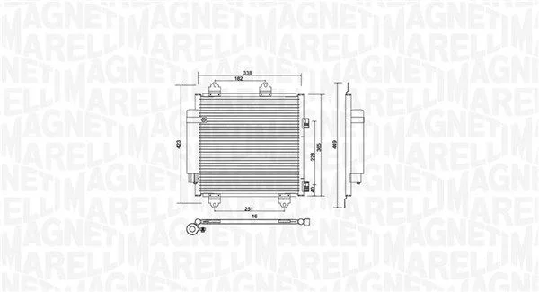 Condenser, air conditioning MAGNETI MARELLI 350203753000