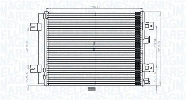 Condenser, air conditioning MAGNETI MARELLI 350203765000
