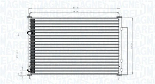 Condenser, air conditioning MAGNETI MARELLI 350203767000