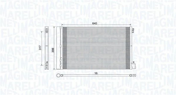Kondenzátor, klimatizácia MAGNETI MARELLI 350203779000