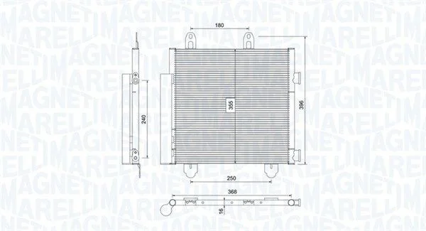 Kondenzátor, klimatizácia MAGNETI MARELLI 350203794000