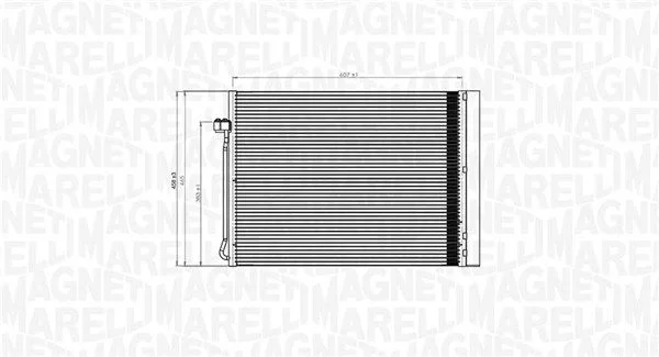 Condenser, air conditioning MAGNETI MARELLI 350203795000