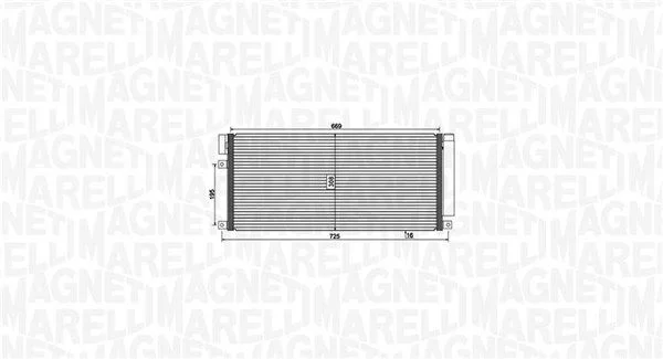 Condenser, air conditioning MAGNETI MARELLI 350203806000