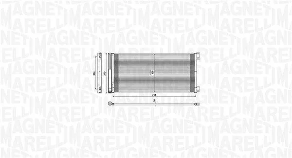 Kondenzátor, klimatizácia MAGNETI MARELLI 350203808000