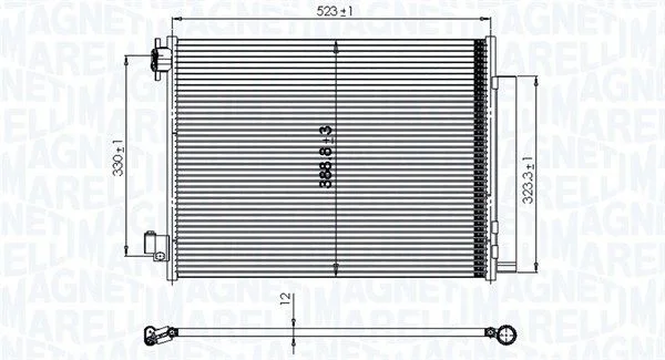 Condenser, air conditioning MAGNETI MARELLI 350203823000