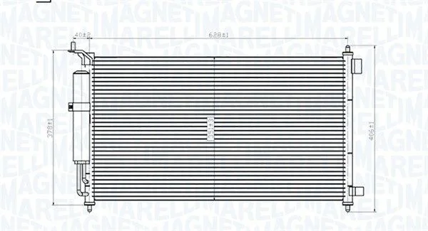 Kondenzátor, klimatizácia MAGNETI MARELLI 350203829000