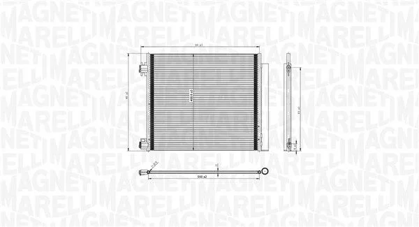 Condenser, air conditioning MAGNETI MARELLI 350203832000