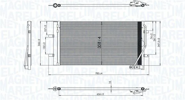 Condenser, air conditioning MAGNETI MARELLI 350203842000