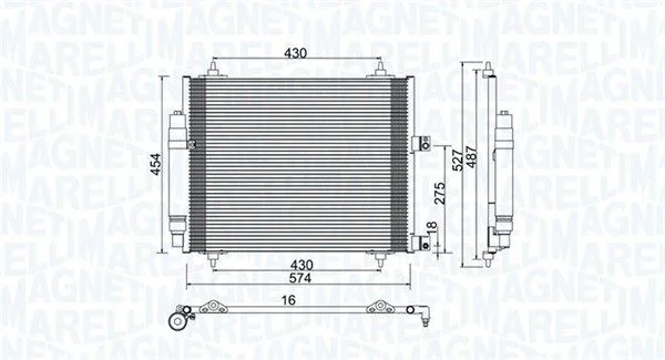 Condenser, air conditioning MAGNETI MARELLI 350203886000
