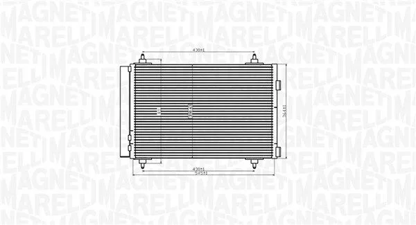 Condenser, air conditioning MAGNETI MARELLI 350203916000