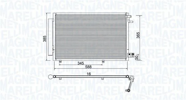 Kondenzátor, klimatizácia MAGNETI MARELLI 350203930000