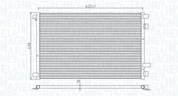 Condenser, air conditioning MAGNETI MARELLI 350203932000