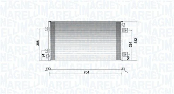 Condenser, air conditioning MAGNETI MARELLI 350203941000