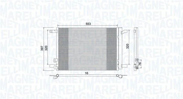 Condenser, air conditioning MAGNETI MARELLI 350203964000