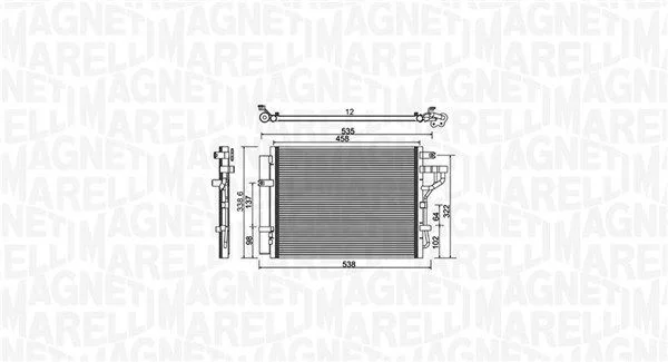 Kondenzátor, klimatizácia MAGNETI MARELLI 350203981000