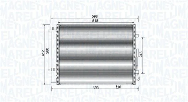 Condenser, air conditioning MAGNETI MARELLI 350203984000