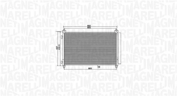 Condenser, air conditioning MAGNETI MARELLI 350203991000