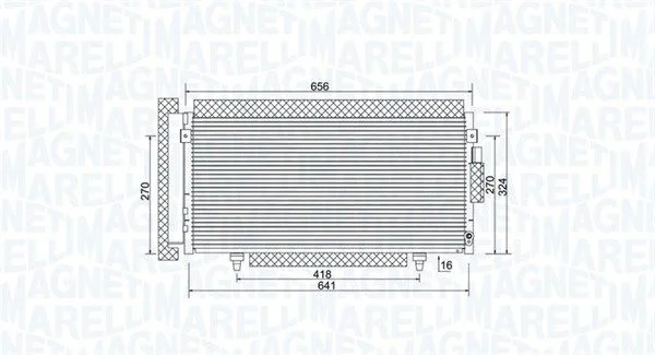 Condenser, air conditioning MAGNETI MARELLI 350203998000