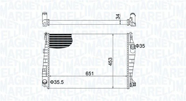 Chladič, chladenie motora MAGNETI MARELLI 350213152000