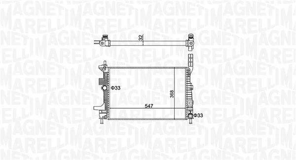 Chladič, chladenie motora MAGNETI MARELLI 350213159700