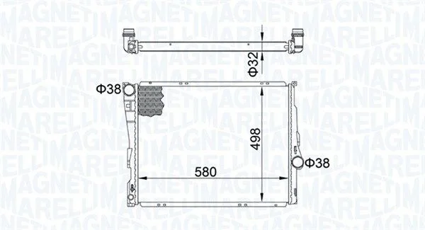 Radiator, engine cooling MAGNETI MARELLI 350213163600