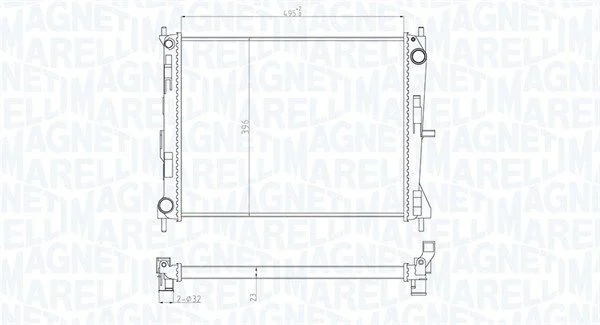 Chladič, chladenie motora MAGNETI MARELLI 350213165300
