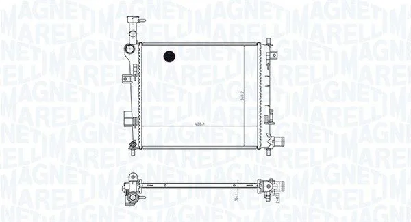 Radiator, engine cooling MAGNETI MARELLI 350213165400